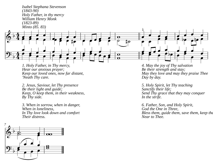 Holy Father, in thy mercy