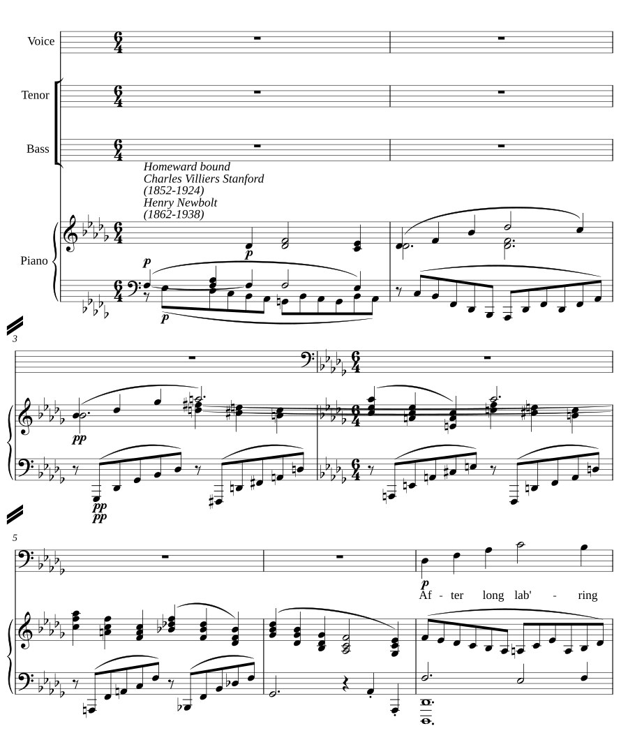 Homeward bound, Op. 91:4
