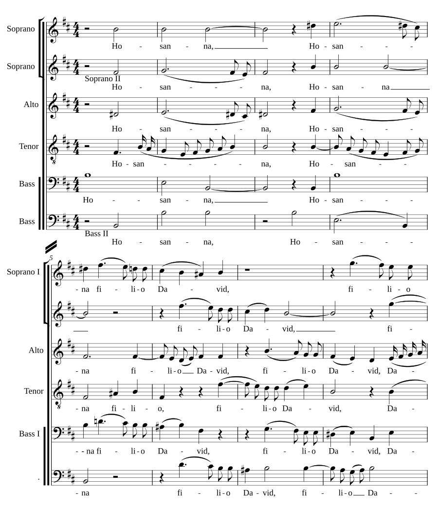 Hosanna filio David (adapted)