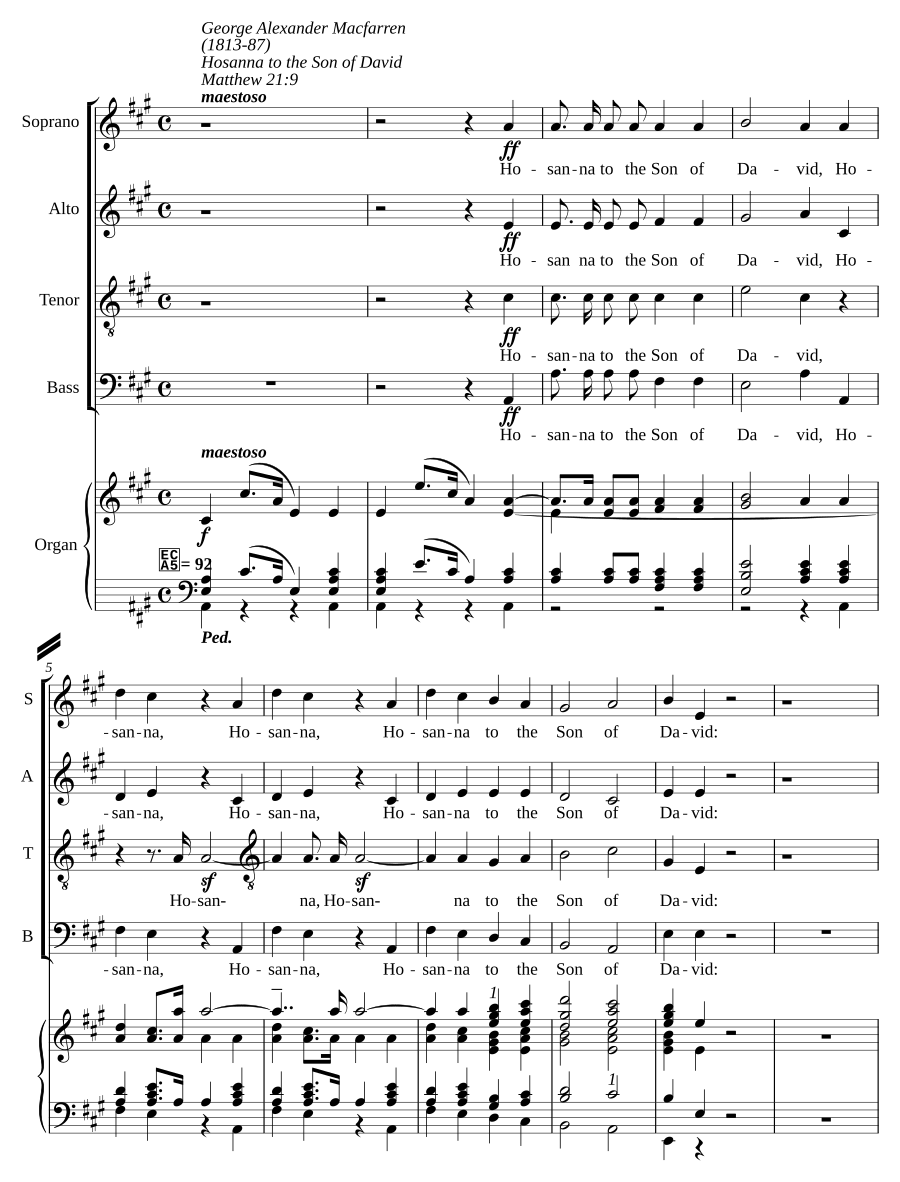 Hosanna to the Son of David