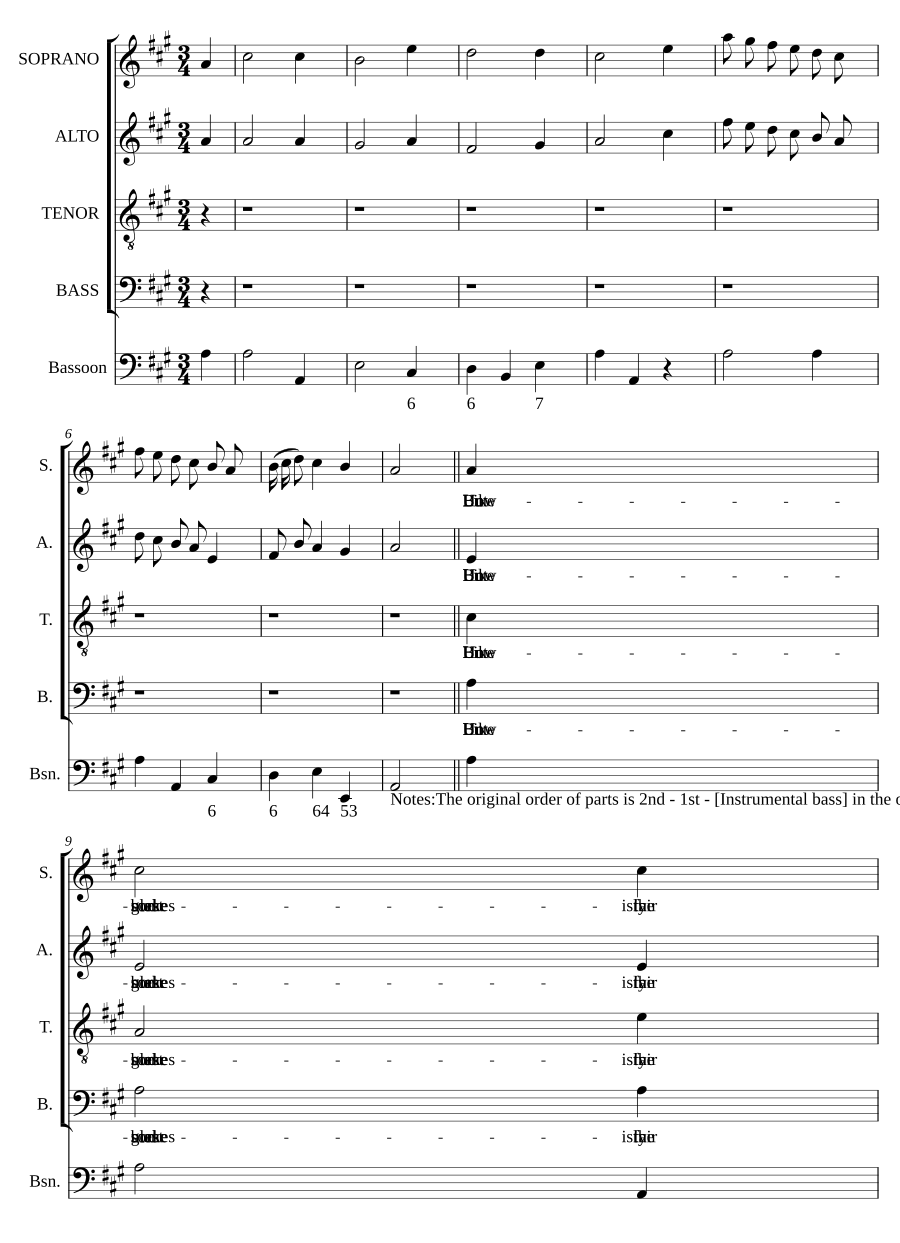 How blest is he who ne'er consents (from A Fourth Set of Psalm Tunes)