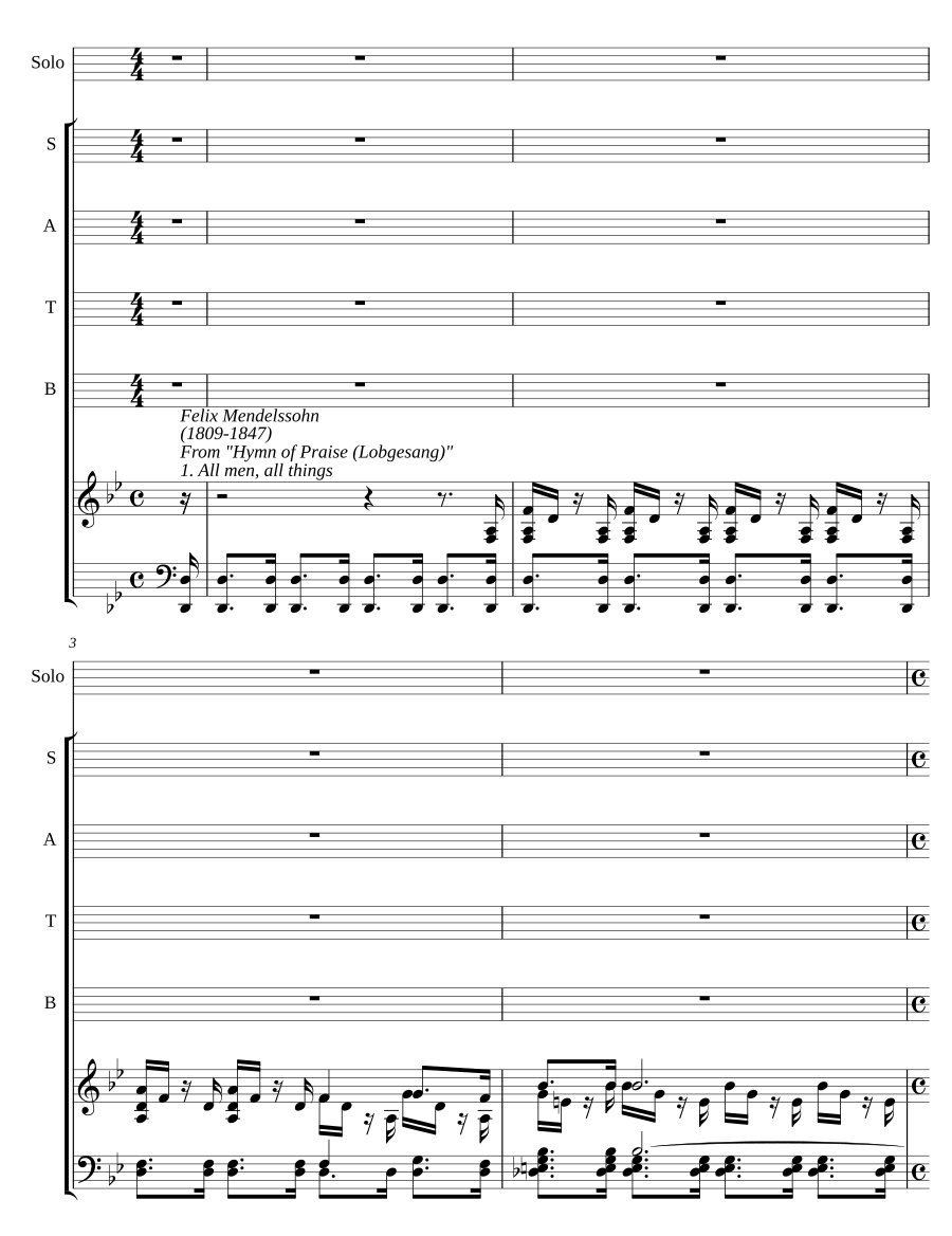 Hymn of Praise: No. 1 - All men, all things