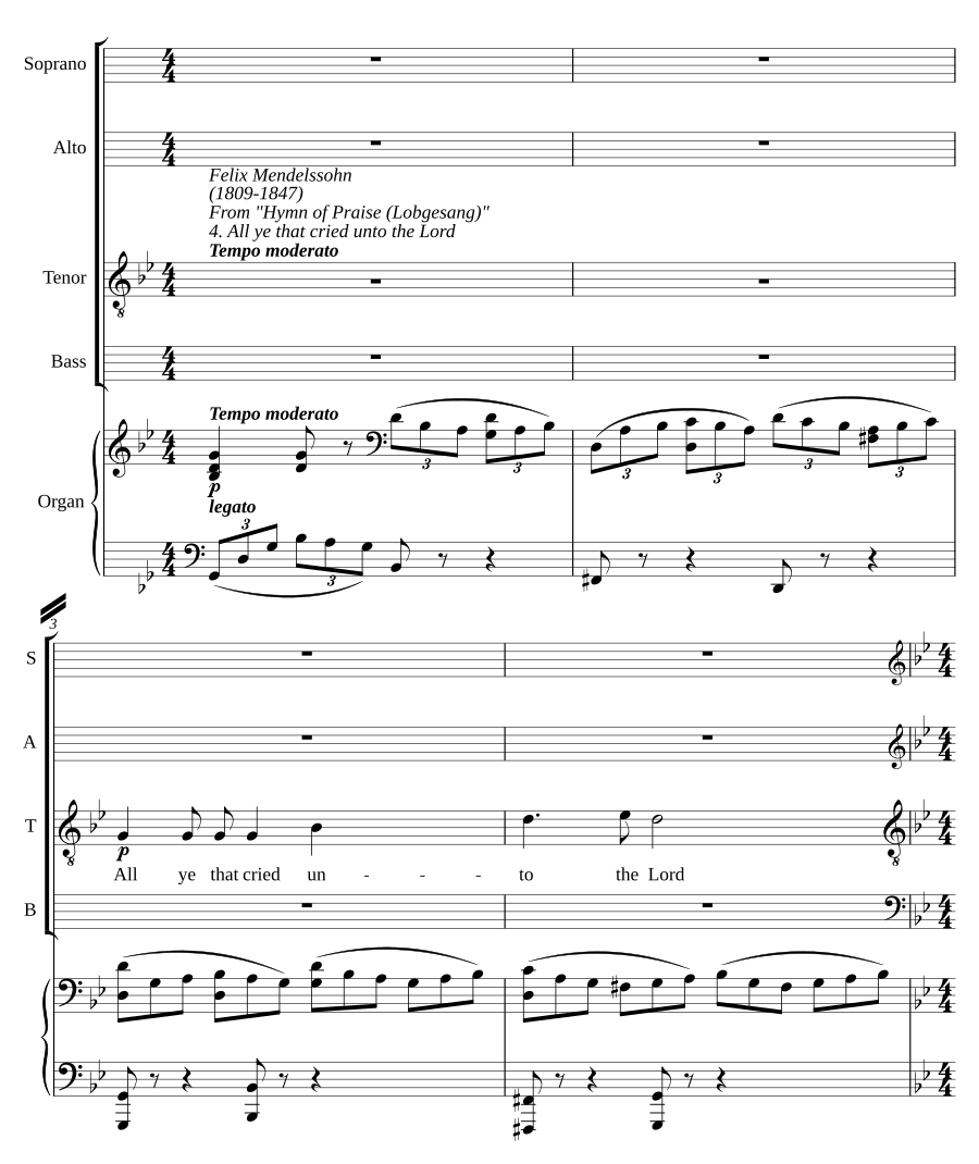 Hymn of Praise: No. 4 - All ye that cried unto the Lord