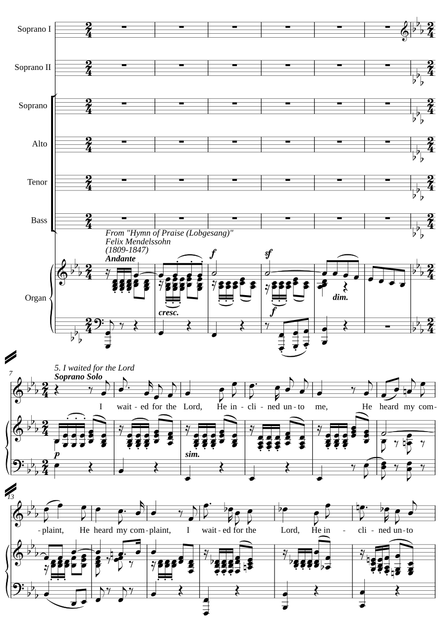 Hymn of Praise: No. 5 - I waited for the Lord