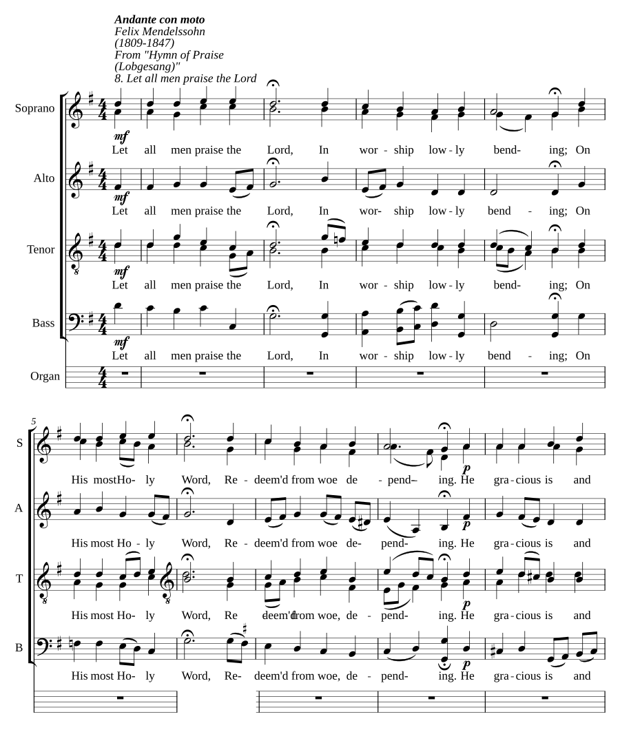 Hymn of Praise: No. 8 - Let all men praise the Lord