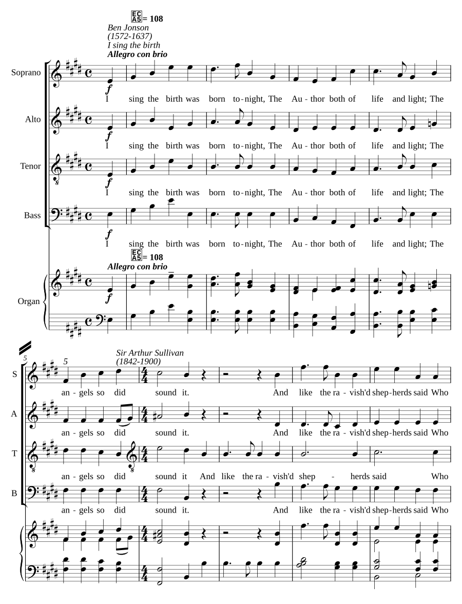 I sing the birth
