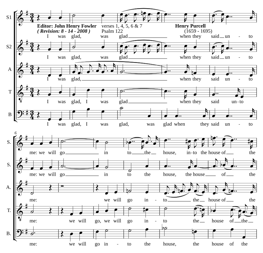 I was glad (full anthem)