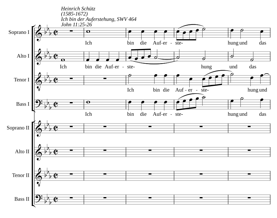 Ich bin die Auferstehung und das Leben, SWV 464