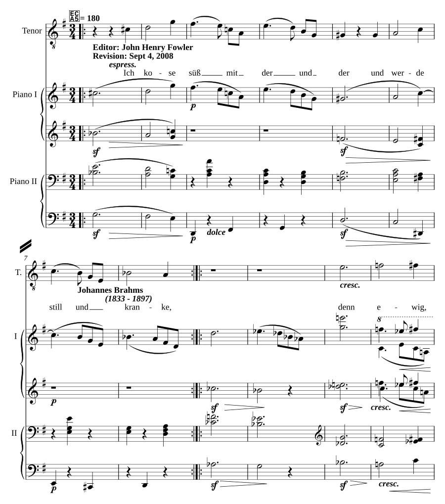 Ich kose süß mit der und der, Op. 65, No. 10