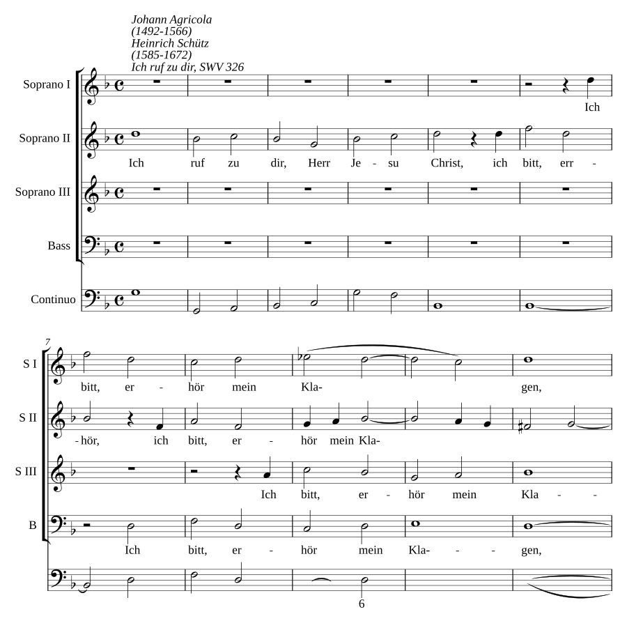 Ich ruf zu dir, Herr Jesu Christ, SWV 326