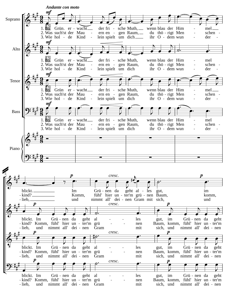 Im Grünen, Op. 59, No. 1