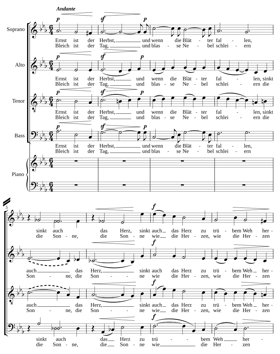 Im Herbst, Op. 104, No. 5