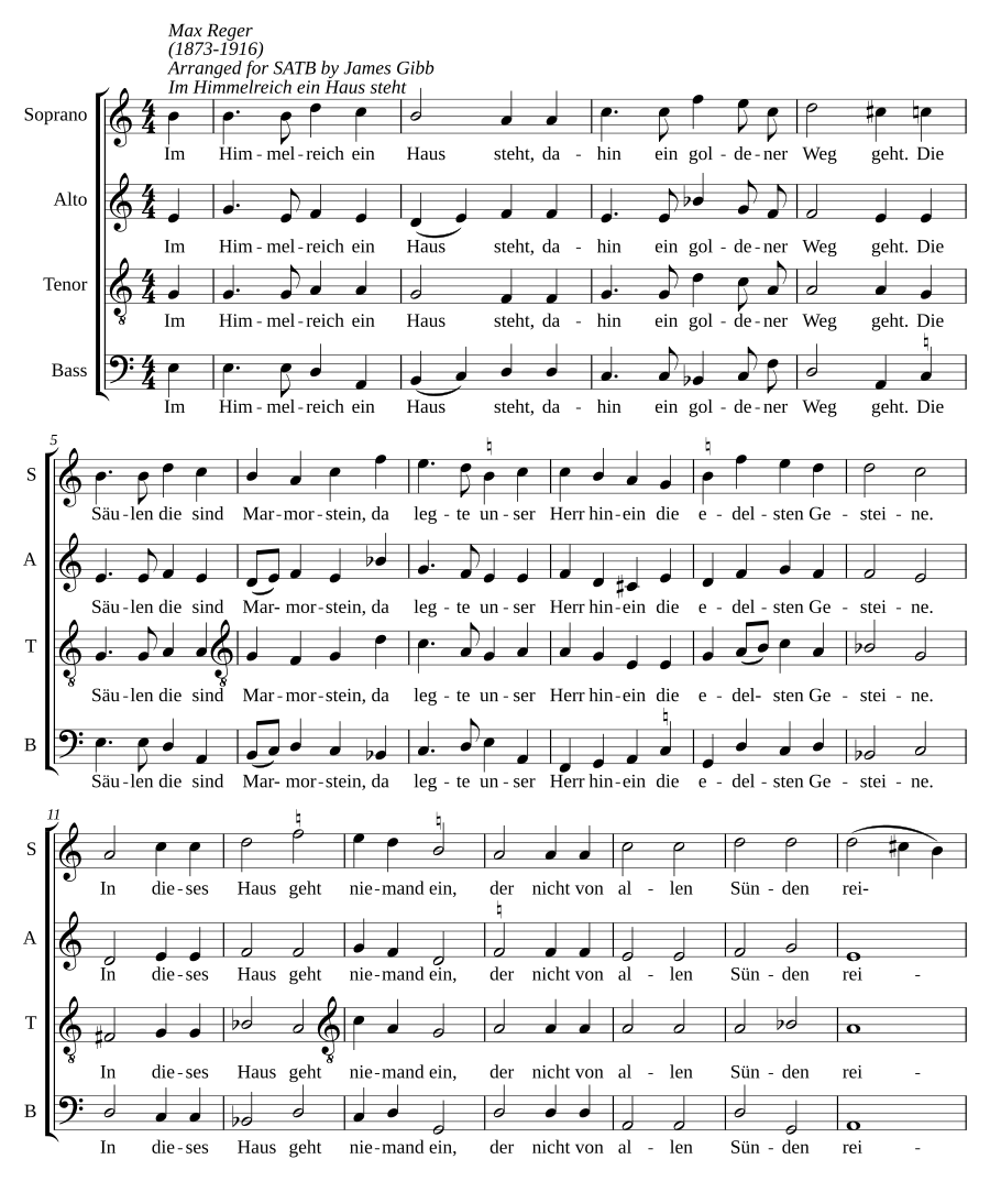 Im Himmelreich ein Haus steht op. 111b No. 1