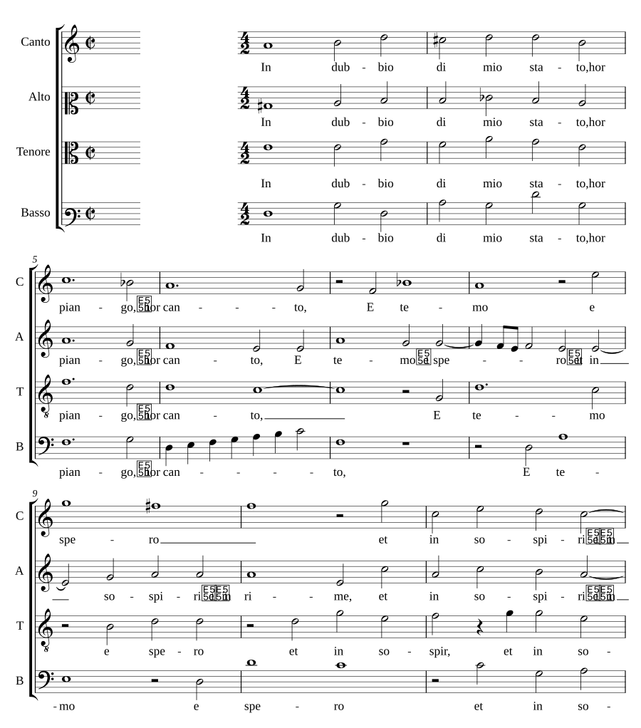 In dubbio di mio stato (1st version)