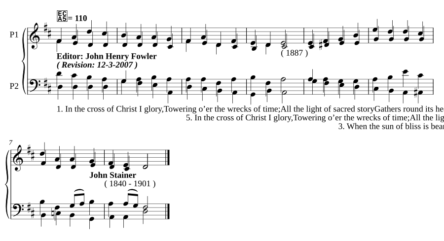 In the cross of Christ I glory
