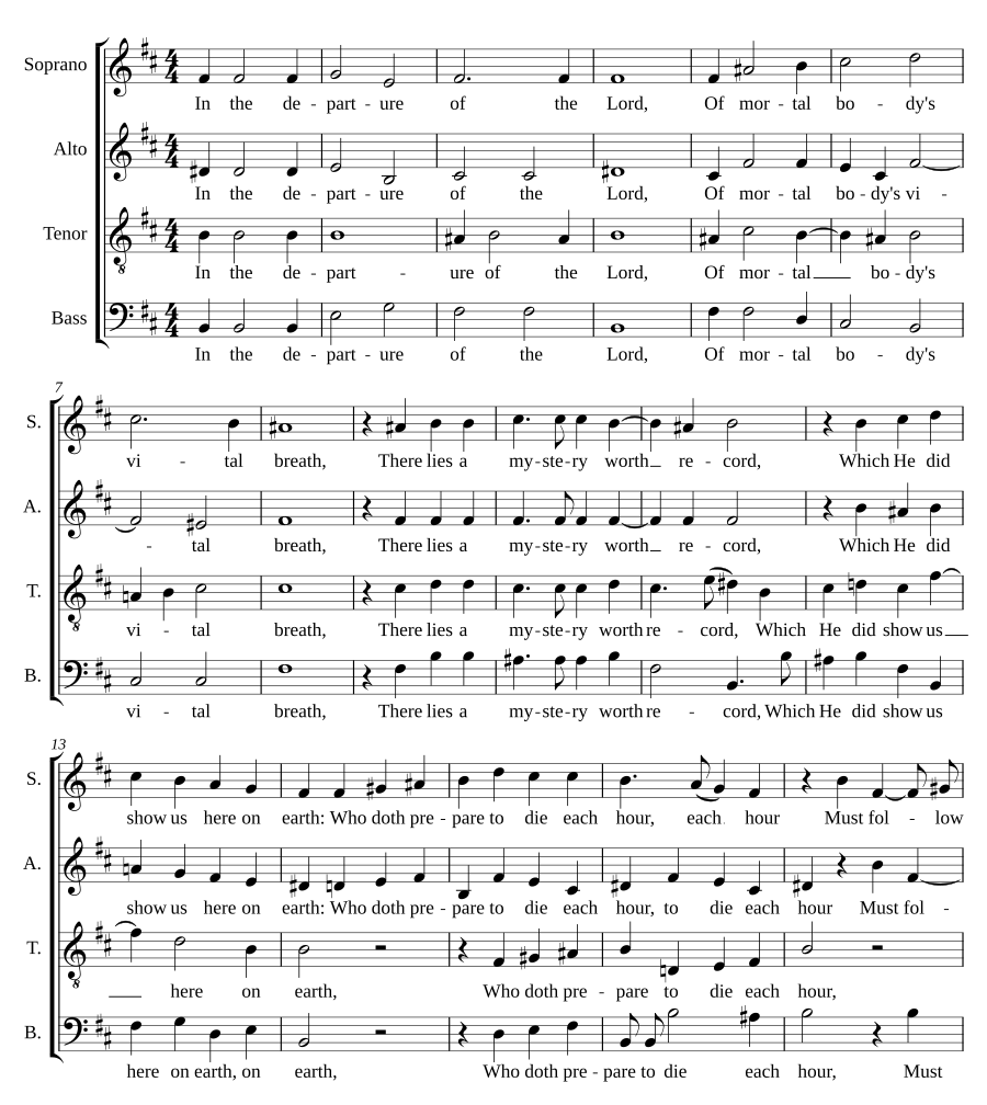 In the departure of the Lord