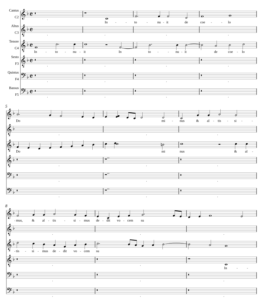 Intonuit de coelo Dominus a 6