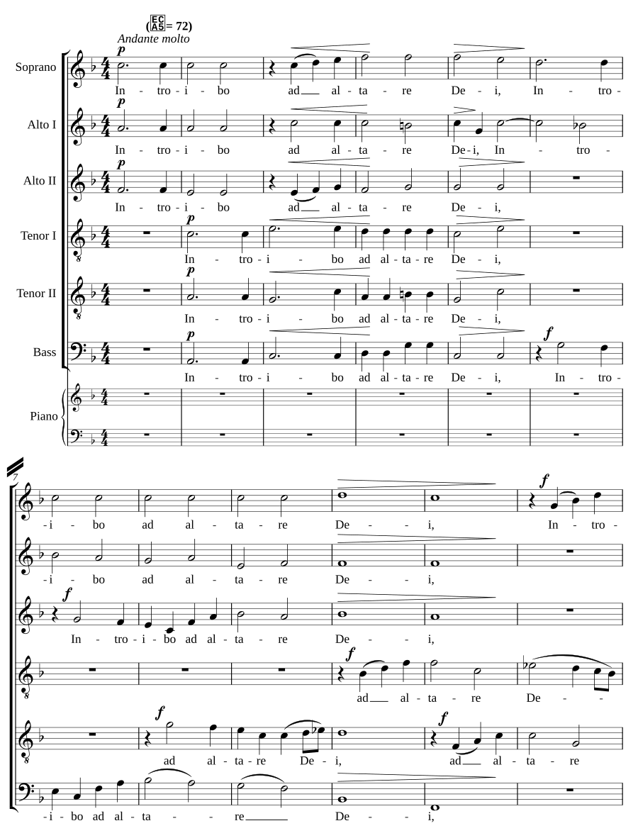 Introibo ad altare Dei, Op. 69, No. 3 (adapted)