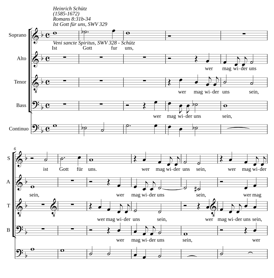 Ist Gott für uns, SWV 329