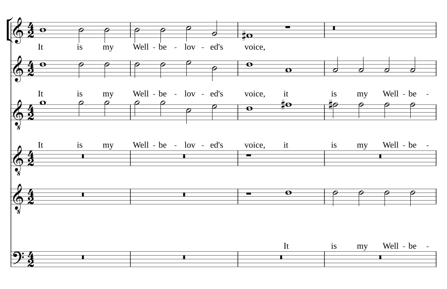 It is my well-beloved's voice