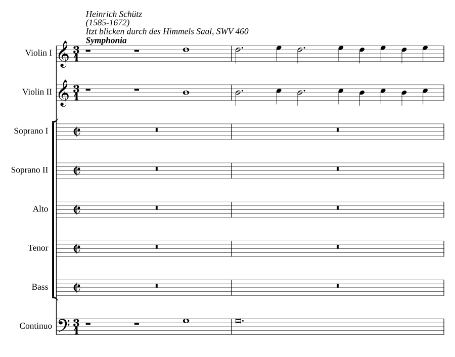 Itzt blicken durch des Himmels Saal, SWV 460