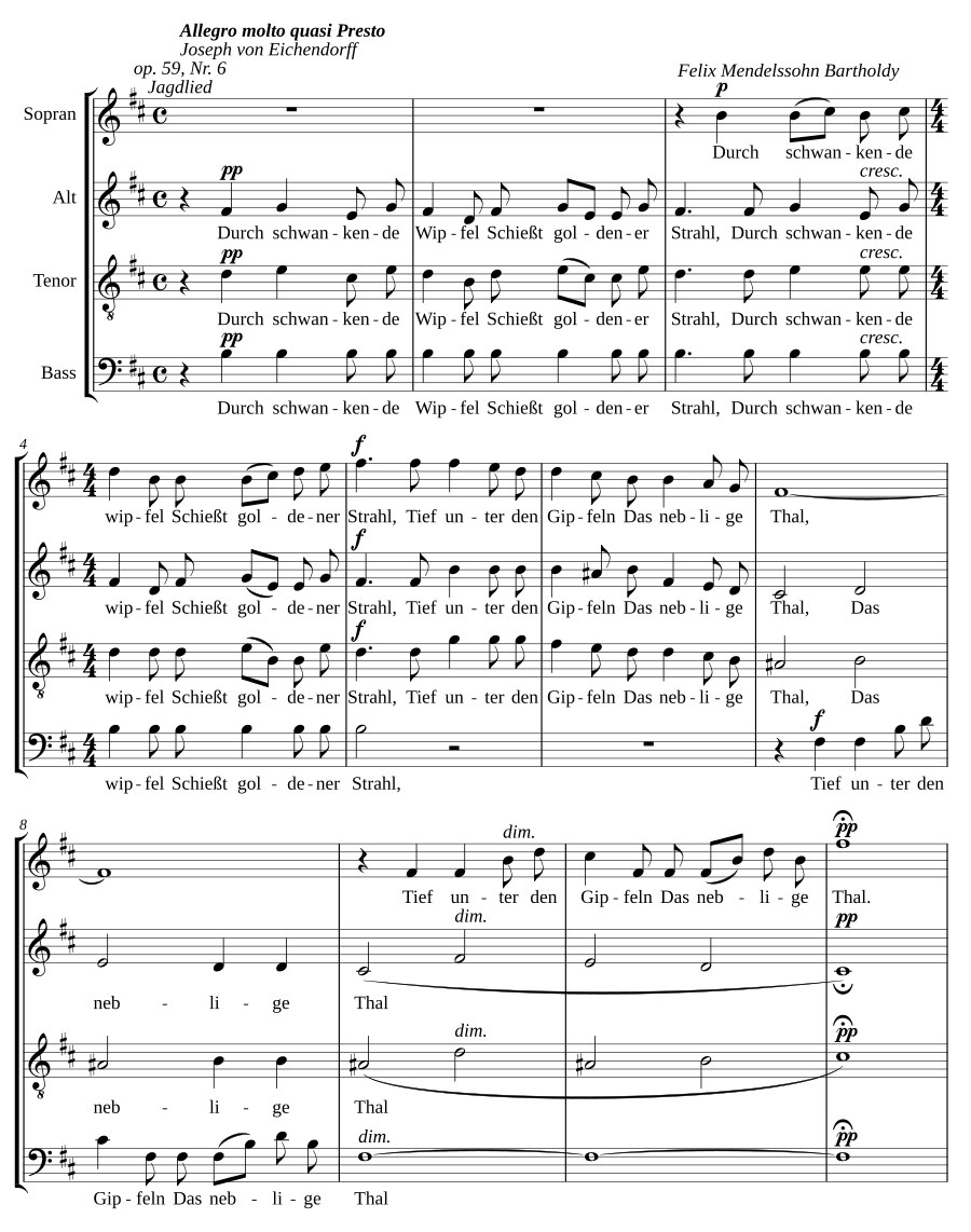 Jagdlied, Op. 59, No. 6
