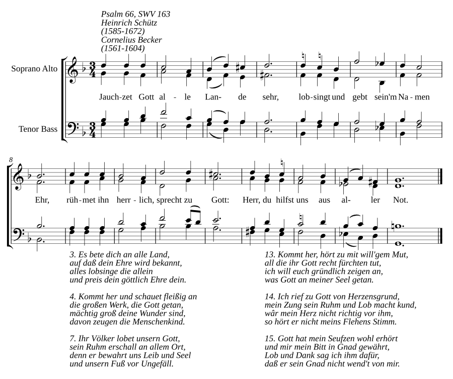Jauchzet Gott, all Lande sehr, SWV 163