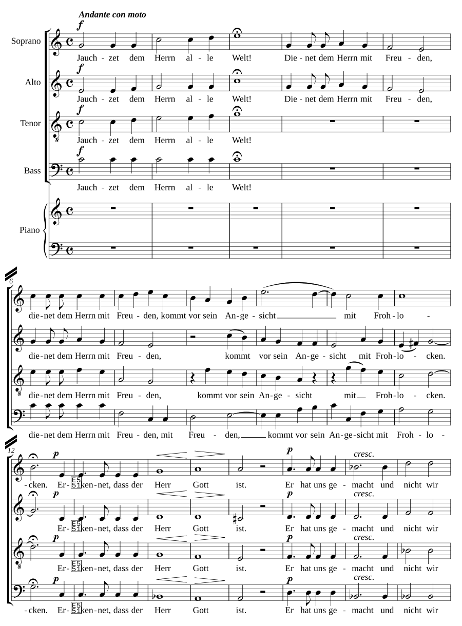 Jauchzet dem Herrn (Psalm 100)
