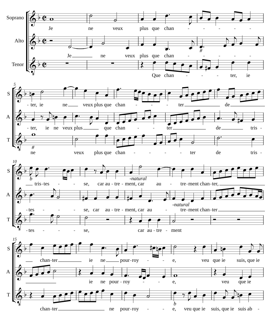 Je ne veux plus que chanter