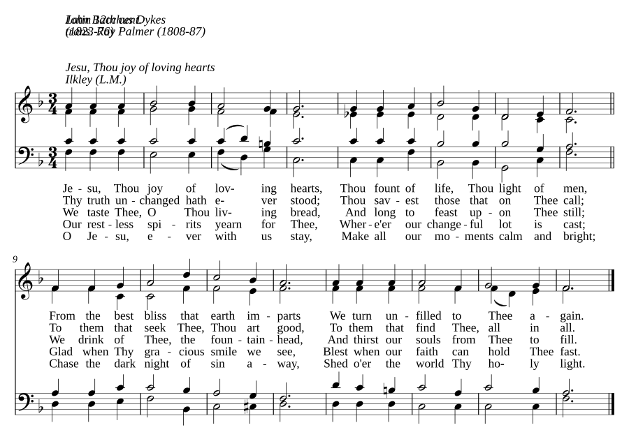 Jesu, Thou joy of loving hearts
