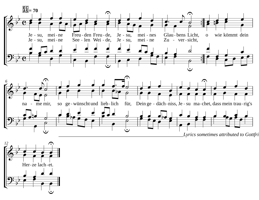 Jesu, meiner Freuden Freude, BWV 360