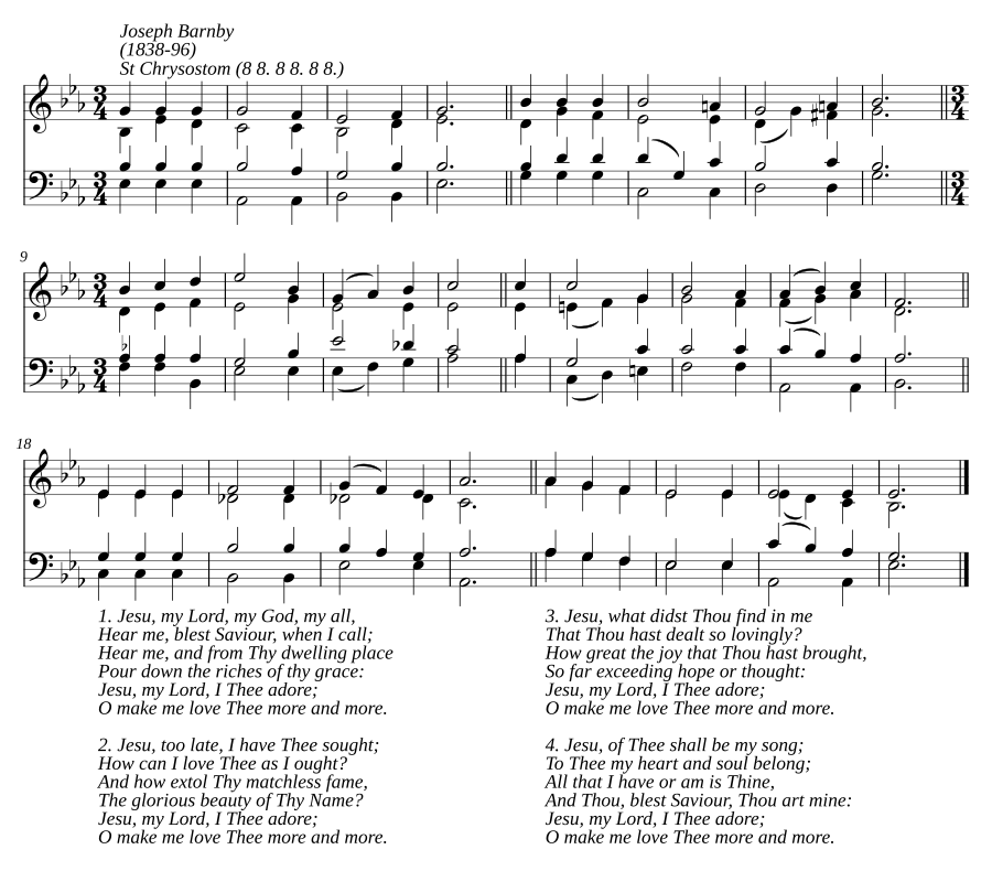 Jesu, my Lord, my God, my all