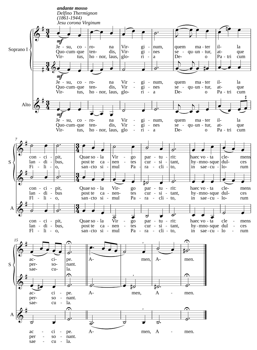 Jesu corona Virginum