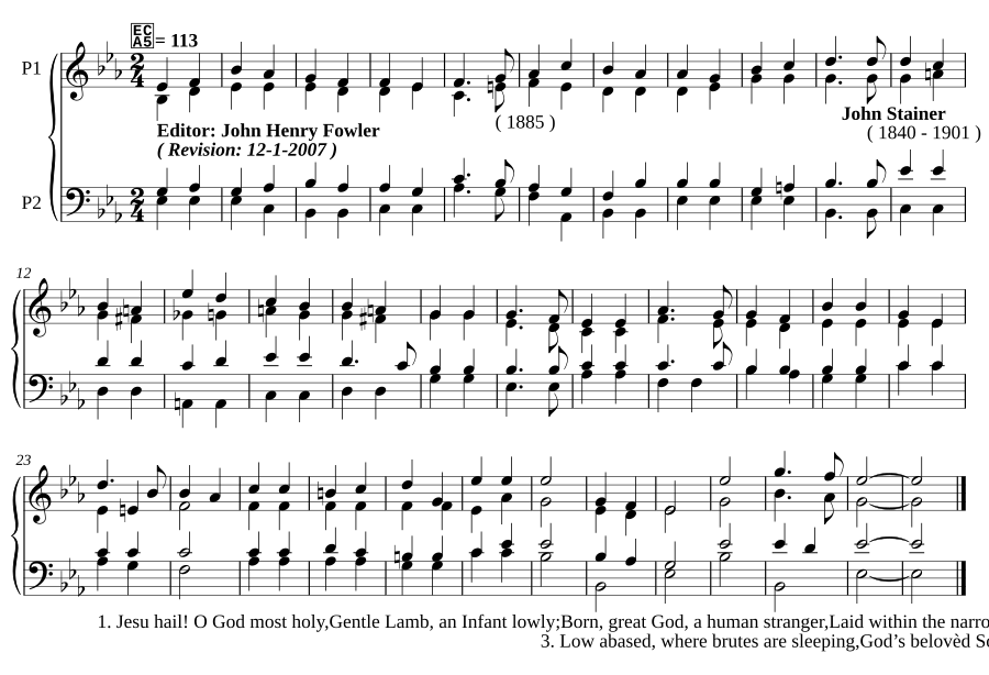 Jesu hail! O God most holy