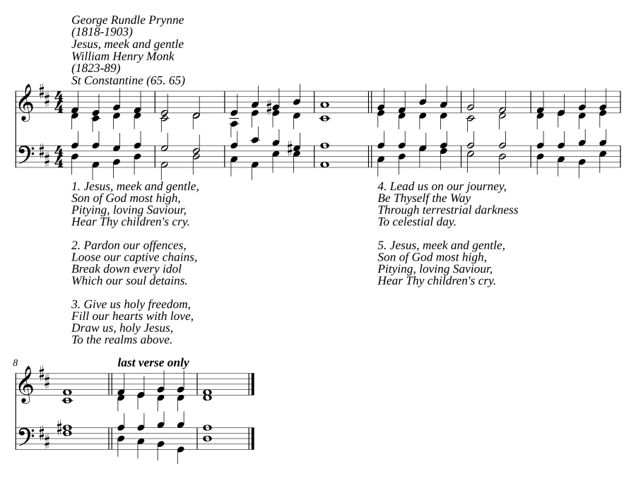 Jesus, meek and gentle