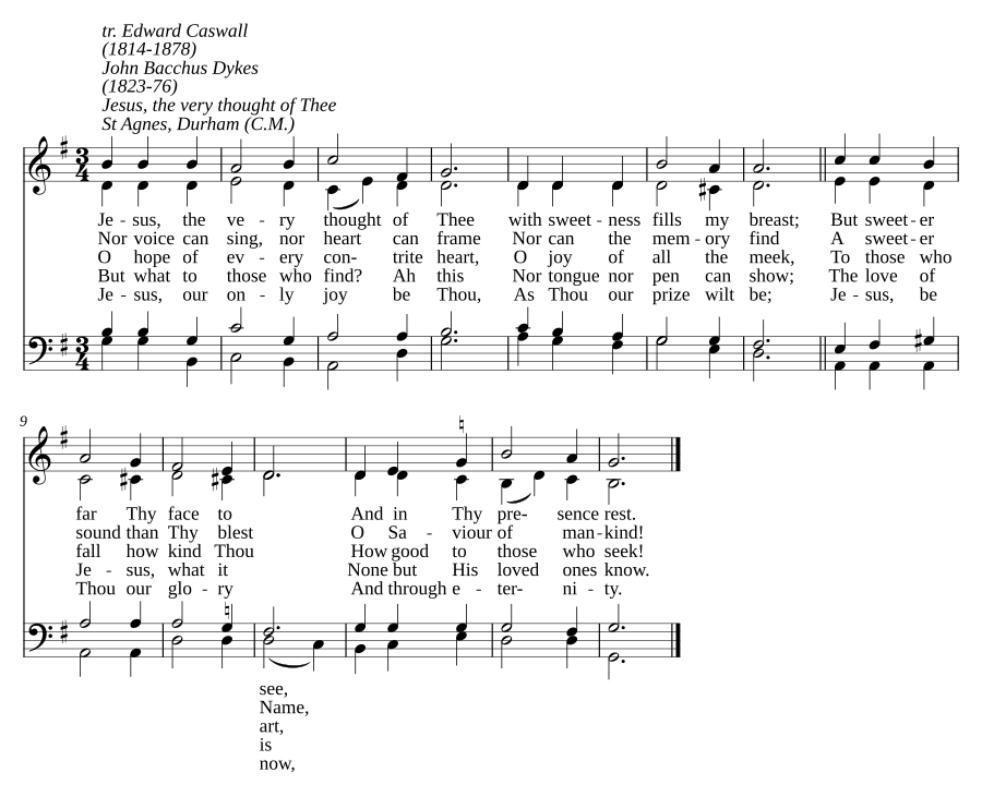 Jesus, the very thought of thee