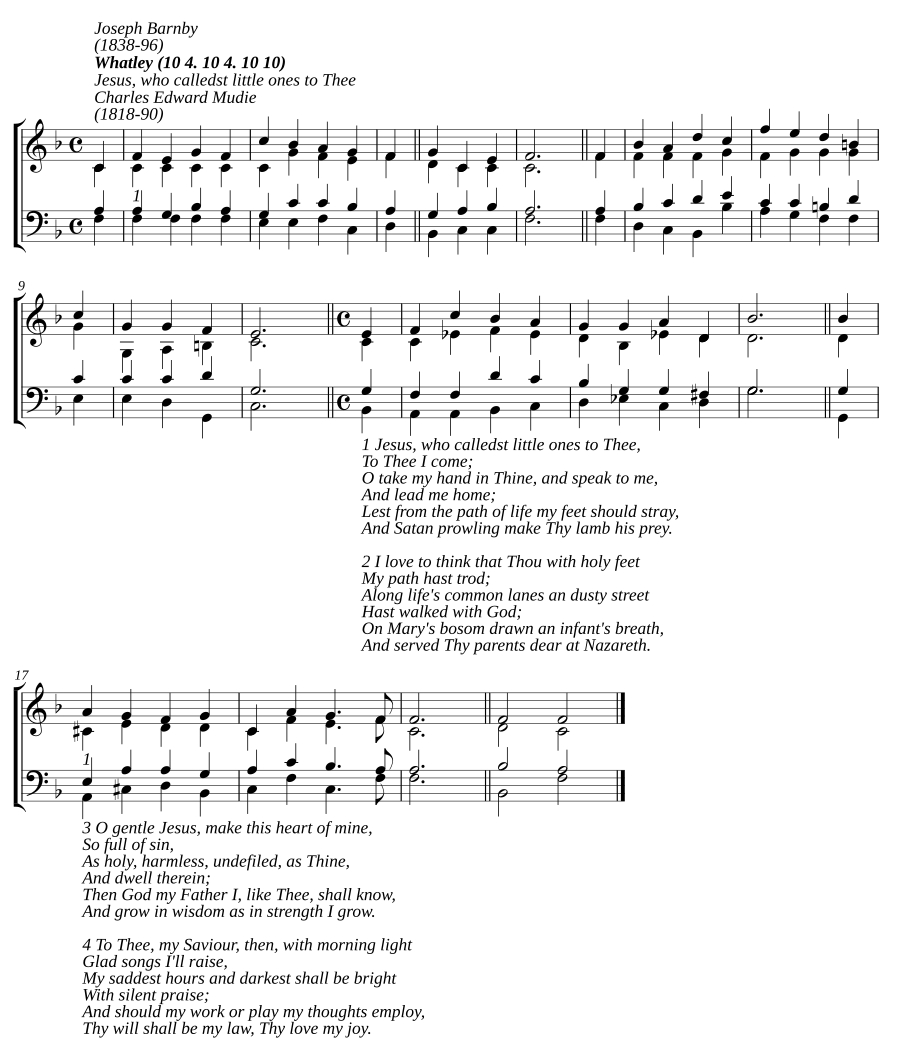 Jesus, who calledst little ones to Thee