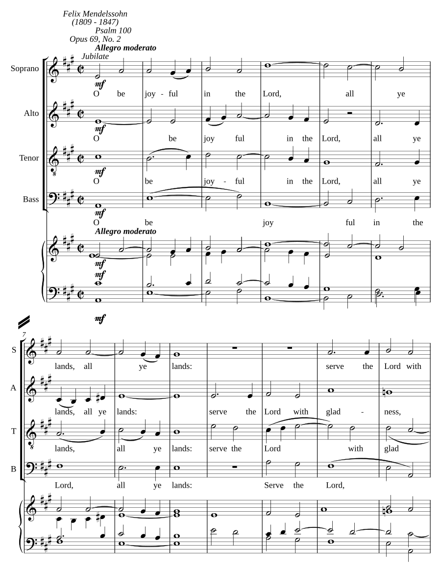Jubilate Deo, Op. 69, No. 2