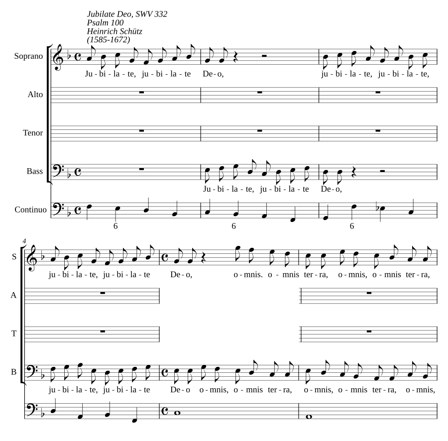 Jubilate Deo, SWV 332