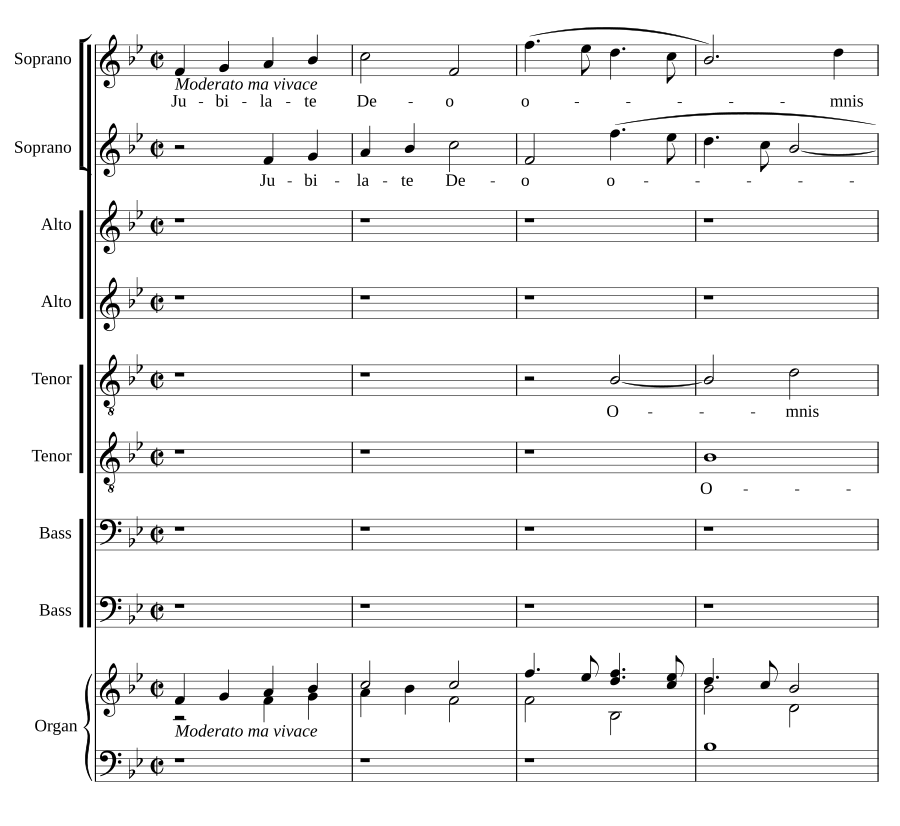 Jubilate Deo, omnis terra a 8