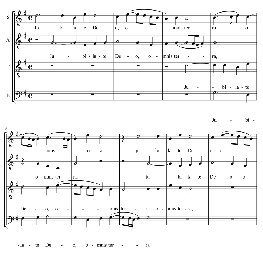 Jubilate Deo a 4