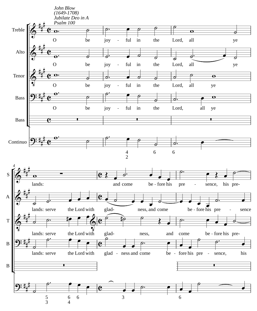 Jubilate Deo in A