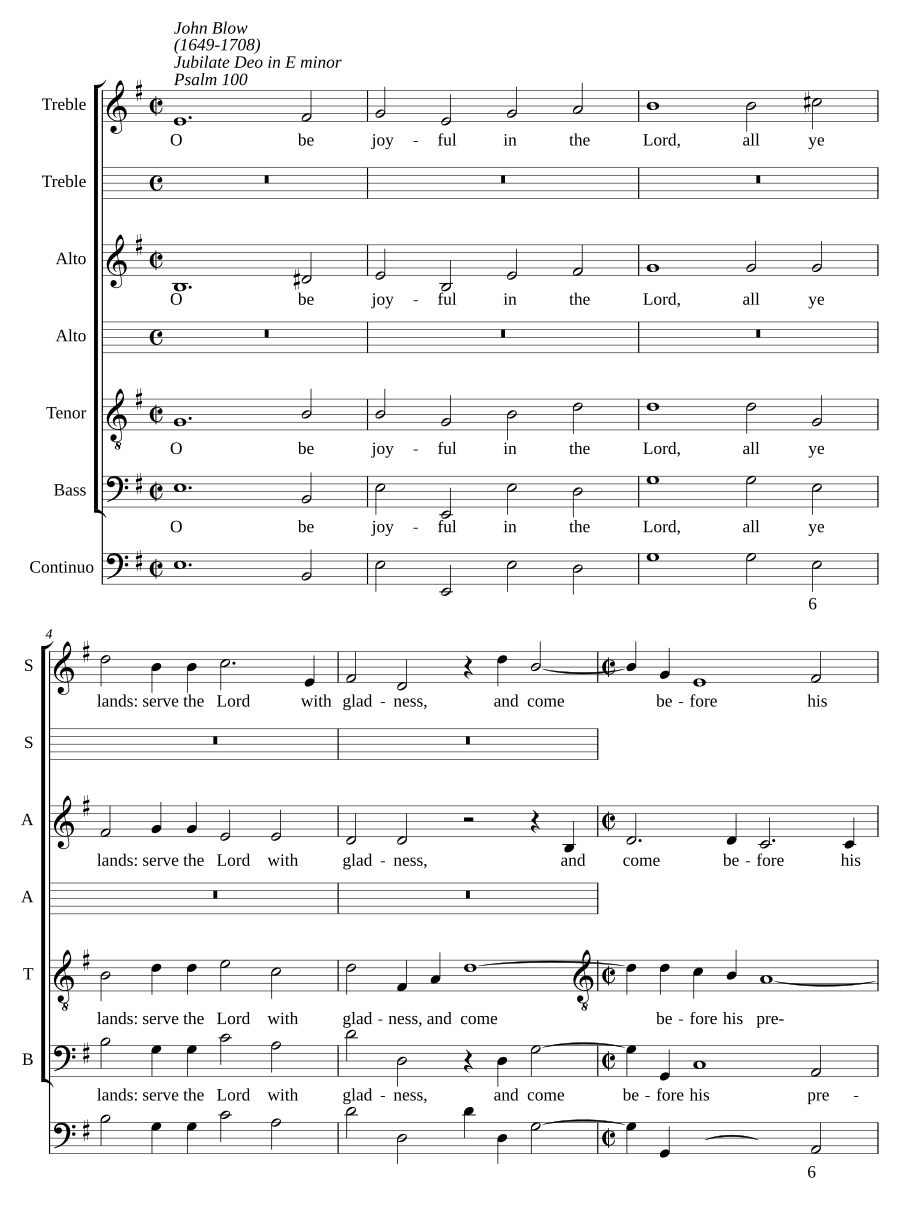 Jubilate Deo in E minor