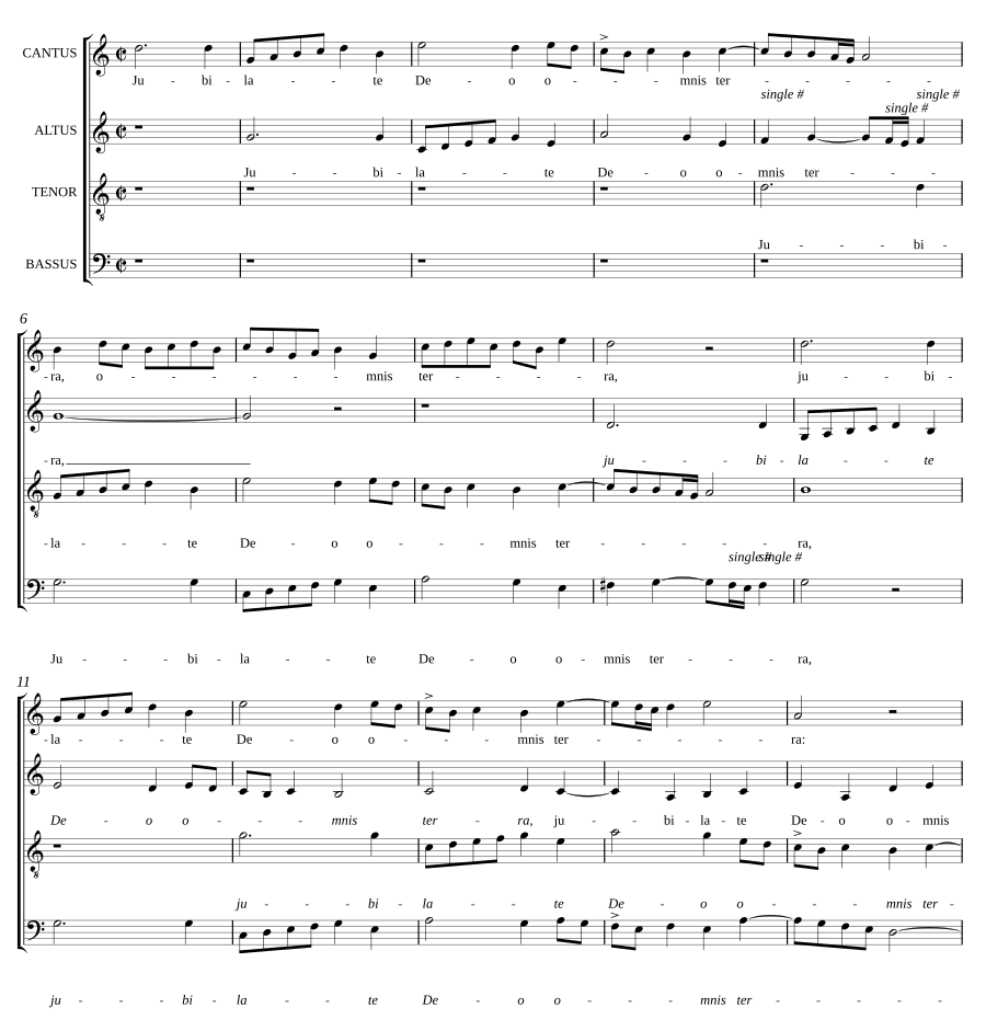 Jubilate Deo omnis terra, cantate