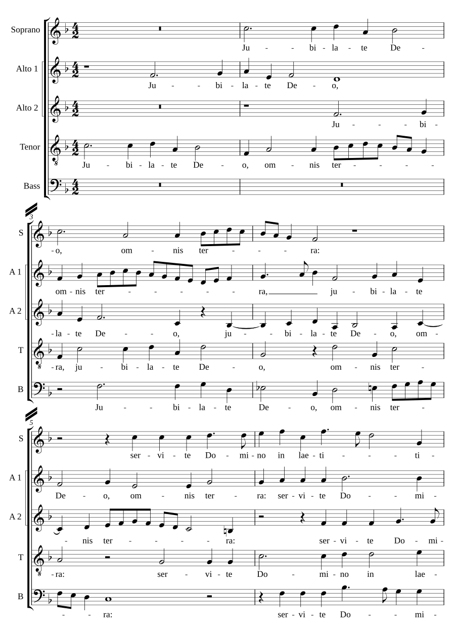 Jubilate Deo omnis terra