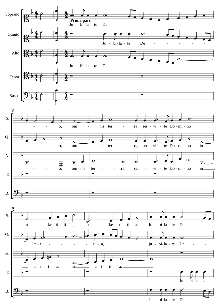 Jubilate Deo omnis terra