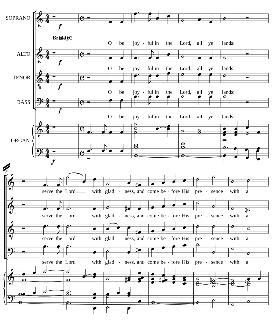 Jubilate in B flat, Op. 10