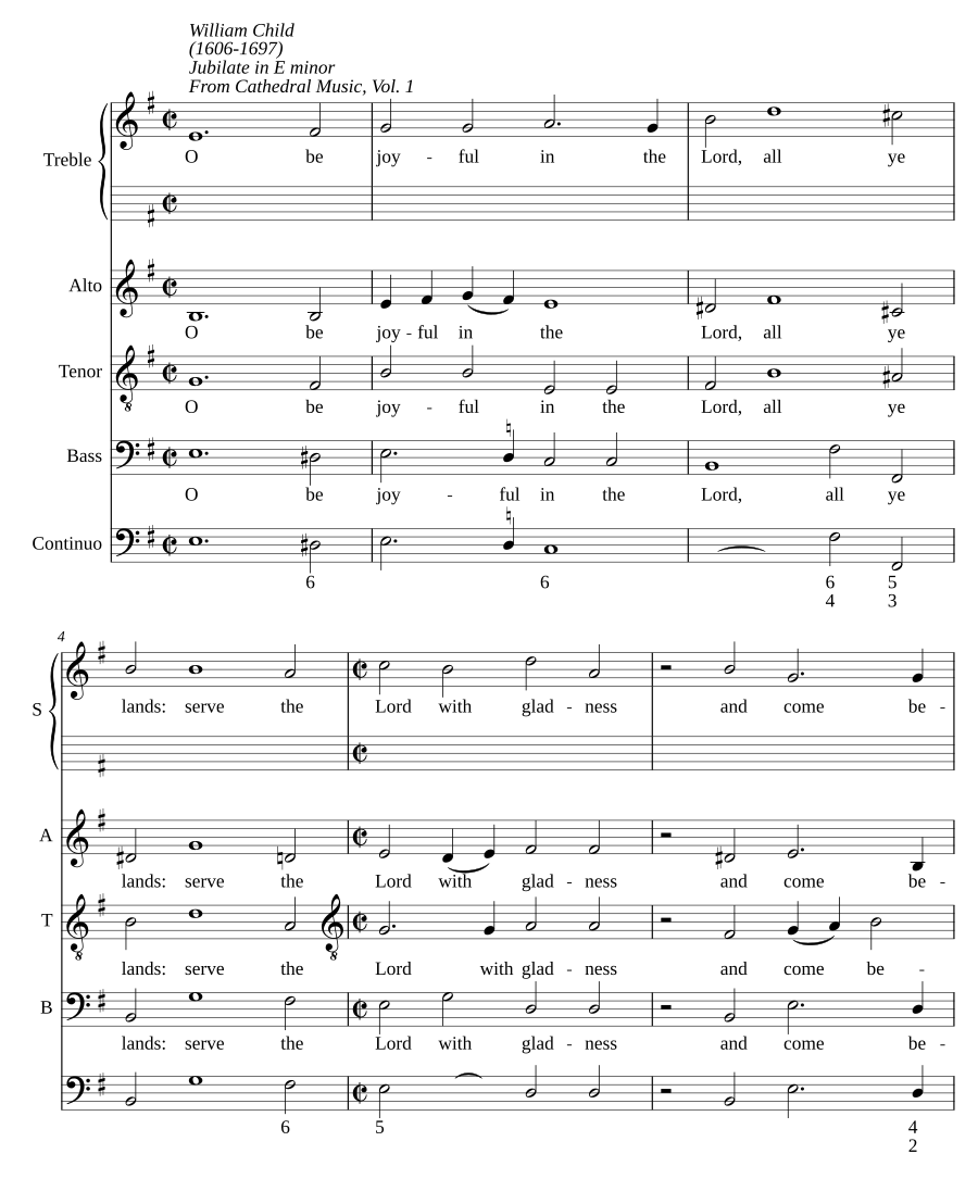 Jubilate in E minor