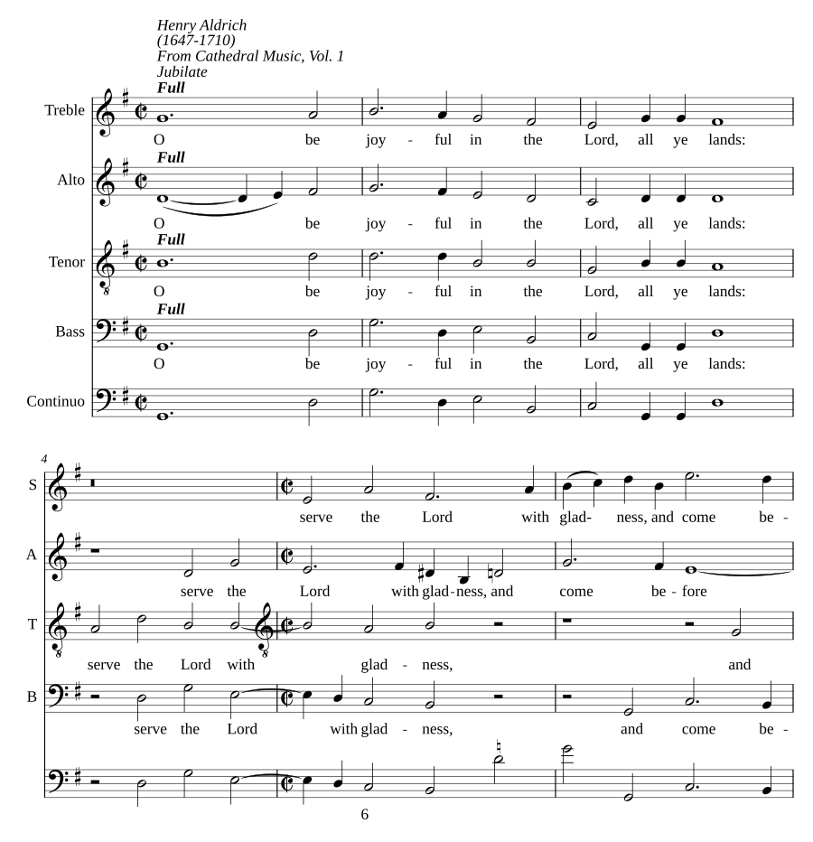 Jubilate in G