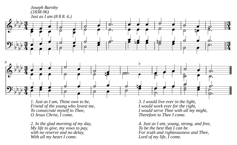 Just as I am, Thine own to be